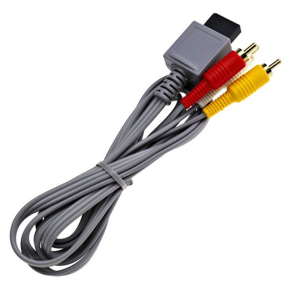 Cable compuesto AV HD TV Video 3 RCA de 1,8 m para Nintendo Wii