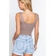 thumbnail image 2 of Blusa Saronite Básico Crop Sin Mangas Cuello Redondo Khaki Ostrero Mujer, 2 of 4