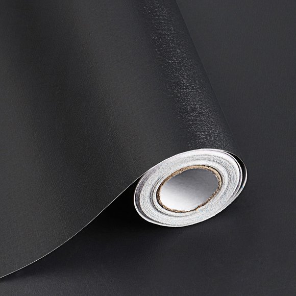 Papel pintado Safiyya, 197 x 45 cm, vinilo negro despegable