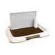 thumbnail image 2 of Soporte Para Almohadillas De Entrenamiento Para Mascotas, Reutilizable, Con Pared Protectora, Bandeja Para Orinal Para Perros De Interior, Café, 2 of 5