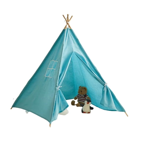 Carpa Tipi Niños Infantil 160 Cm Celeste Juguete Decoración