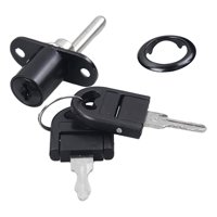 Magideal - Cerradura De Émbolo De Empuje Cerradura De Émbolo De Aleación De Zinc Cerradura De Gabinete De Cabezal De Cilindro Portátil Cerradura De Cajón Cerradu 16 Mm Negro