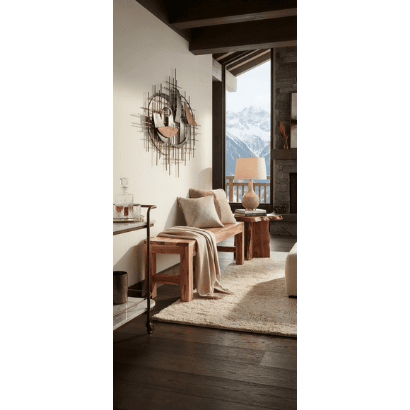 ​Banca de Madera Maciza Roble Americano
