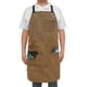 thumbnail image 2 of Delantal de taller de cuero con bolsillos para herramientas, resistente al calor y al fuego, para soldar, 61 x 94 cm, ajustable de tallas M a XXL para hombres y mujeres., 2 of 8