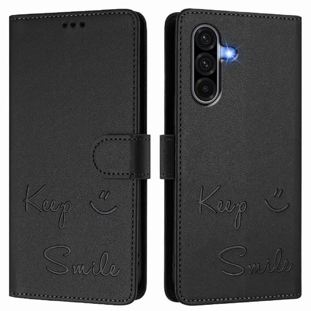 Funda Cartera para Samsung Galaxy A56 con Bloqueo RFID, Cierre Magnético y Ranuras Tarjetas Negro