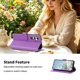 thumbnail image 3 of Funda Billetera Floral en Relieve samsung galaxy S23 FE con Tarjetero y Cremallera Morado, 3 of 6