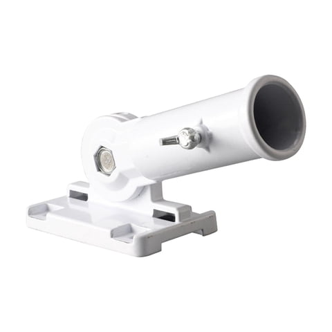 Ioensy - Soporte Para Mástil De Bandera, Fuerte Y Resistente, Soporte Para Mástil De Bandera Para Casa, Exterior, Poste De Pared Exterior, Blanco