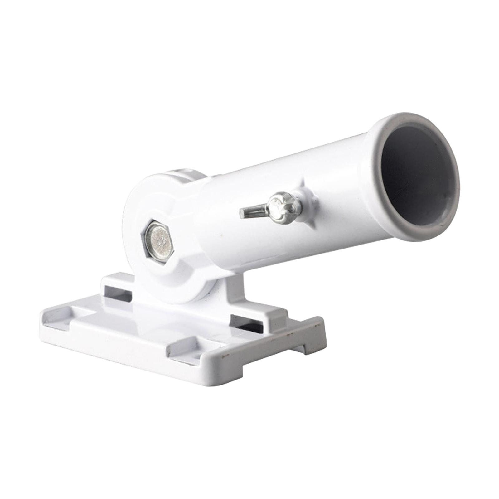 Ioensy - Soporte Para Mástil De Bandera, Fuerte Y Resistente, Soporte Para Mástil De Bandera Para Casa, Exterior, Poste De Pared Exterior, Blanco