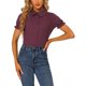 thumbnail image 1 of INSPIRE CHIC Blusas Vintage para Mujer con Cuello Peter Pan y Botones de Algodón Rojo Púrpura M, 1 of 6