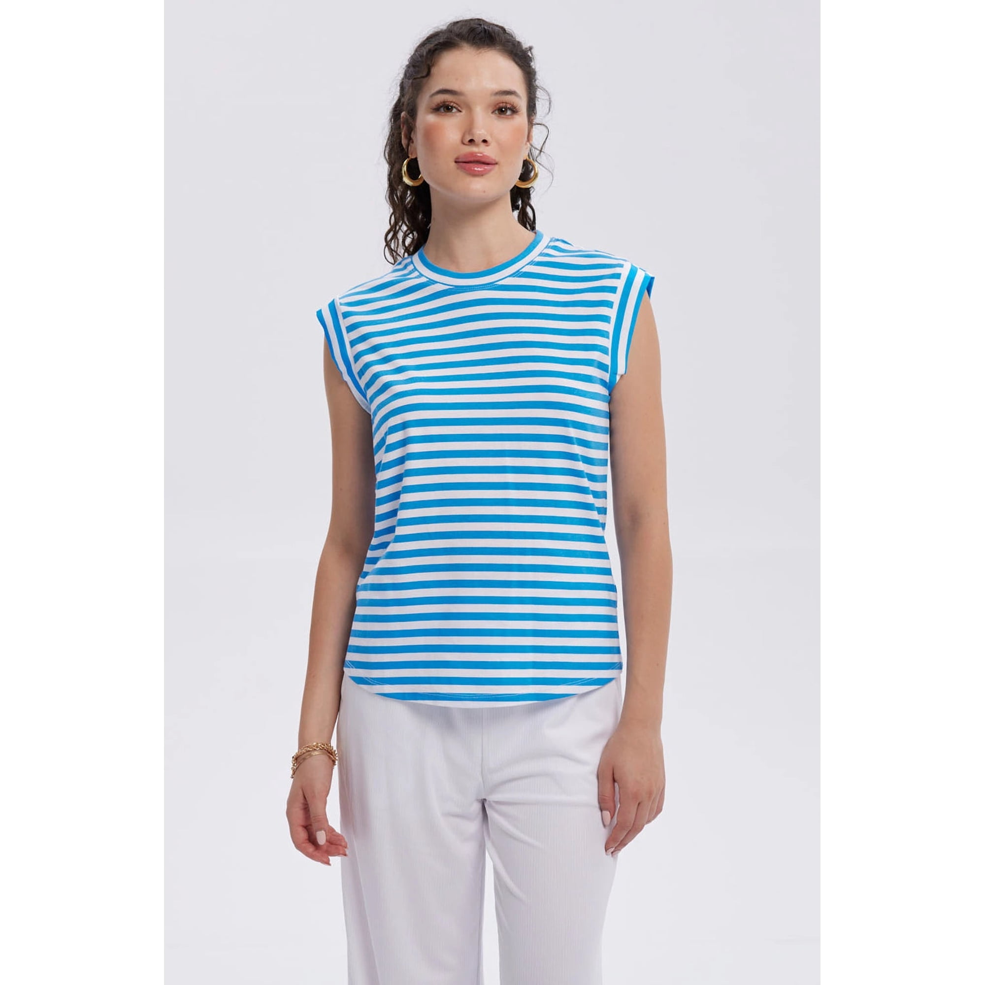 Fashionspark - Polera Mujer Satín Celeste