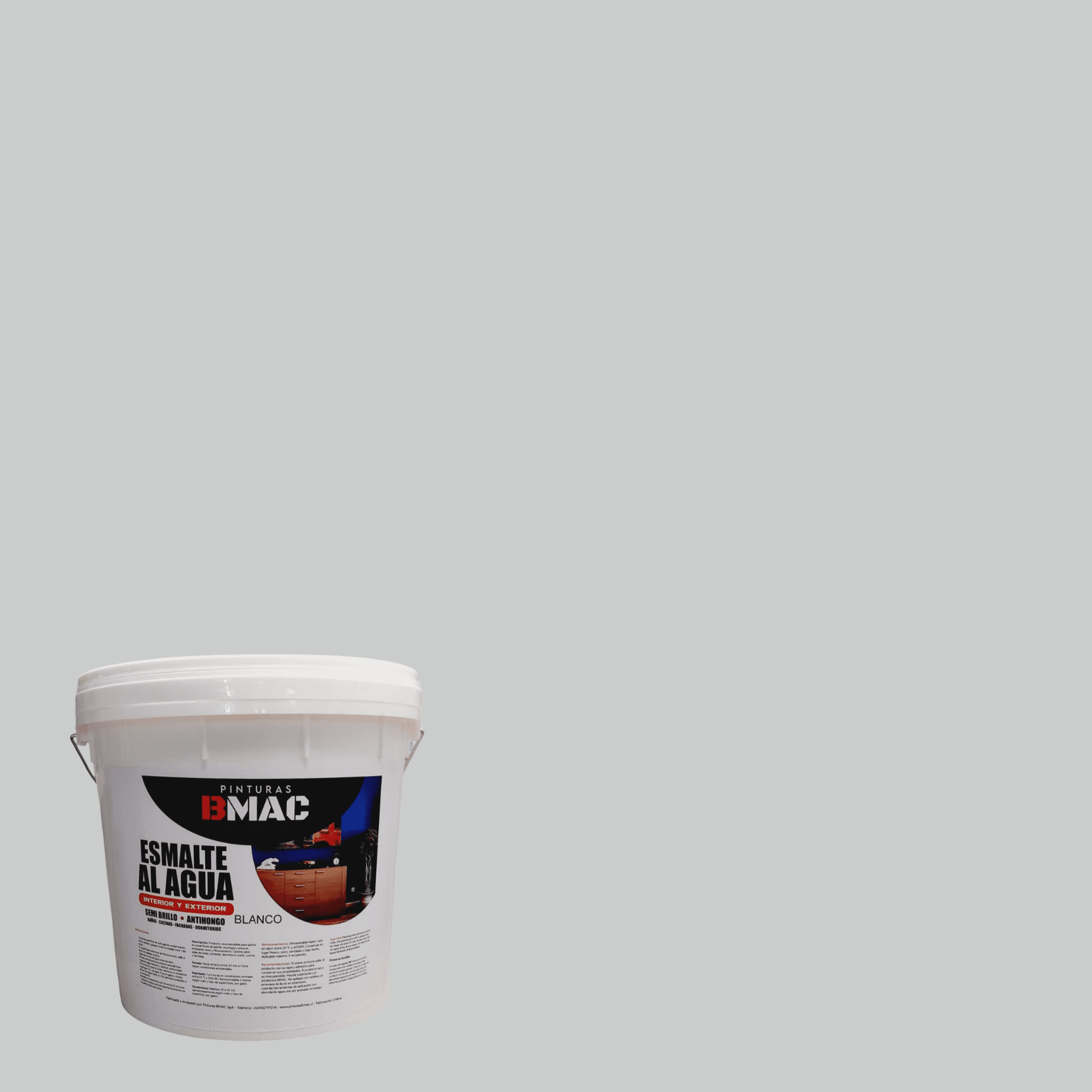 Bmac - Esmalte Al Agua Gris Perla Semibrillo Tineta 4g