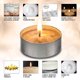 thumbnail image 2 of Paquete de 100 velas Tealight Candles OHR, color blanco sin perfume, 2 of 6