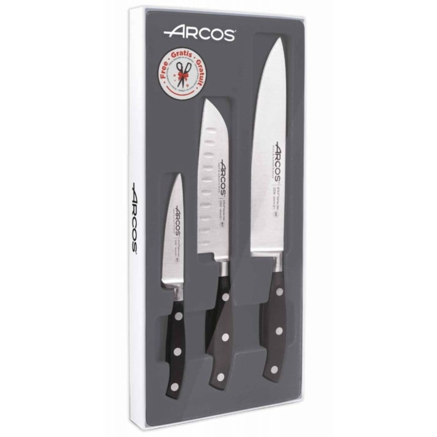 Set 3 Cuchillos + Tijera Riviera Arcos