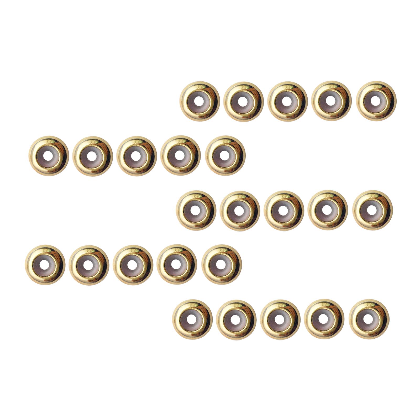 Magideal - 20 Piezas De Espaciadoras Ajustables Pequeñas De Tapón Inoxidable Para Manualidades Diy Hallazgos Accesorios , Oro