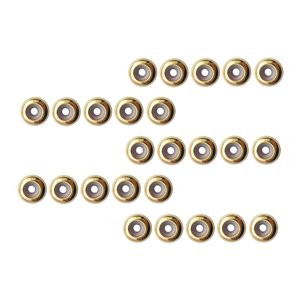 Magideal - 20 Piezas De Espaciadoras Ajustables Pequeñas De Tapón Inoxidable Para Manualidades Diy Hallazgos Accesorios , Oro