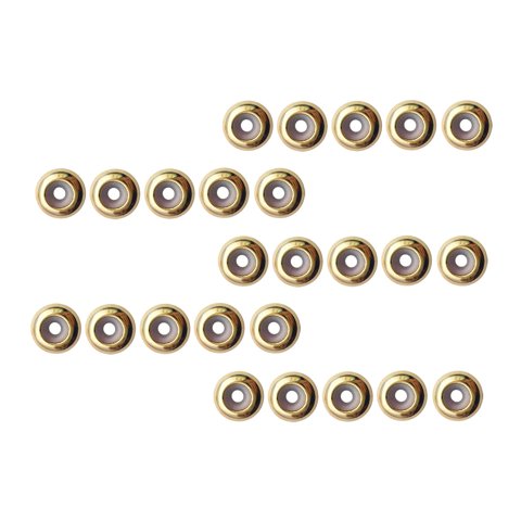 Magideal - 20 Piezas De Espaciadoras Ajustables Pequeñas De Tapón Inoxidable Para Manualidades Diy Hallazgos Accesorios , Oro