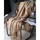 thumbnail image 3 of Manta Con Flecos De Soga Trenzados Chenille Color Café Claro, 3 of 4