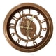 thumbnail image 5 of Reloj de pared silencioso de 11 pulgadas, silencioso, sin tictac, grande, rústico, 3D, decorativo, arte de lujo, decoración industrial Steampunk Cobre Antiguo, 5 of 5