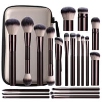 Set De Brochas Para Maquillaje Bs-Mall 20 Piezas Con Estuche Portátil