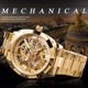 thumbnail image 3 of Reloj de Lujo con Esqueleto Dorado - Movimiento Mecánico Automático, Manecillas Luminosas, Esfera Hueca, Diseño Retro Transparente - Relojes de Lujo Ideales para Hombre, 3 of 12