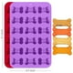 thumbnail image 5 of Moldes de silicona para hielo (3 unidades, con forma de pata y hueso de cachorro), reutilizables, para hornear chocolates y dulces, aptos para horno y congelador (rosa, rojo y morado), 5 of 8