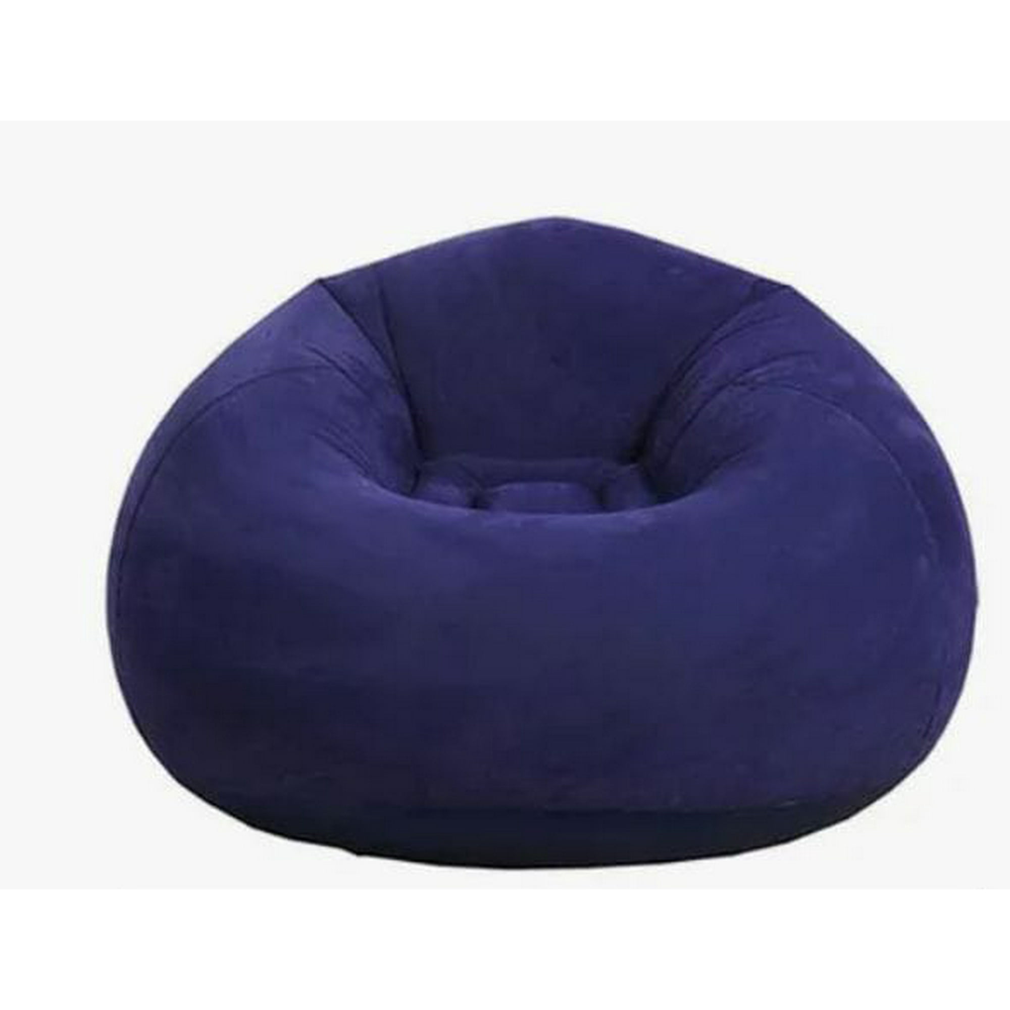 Click Ventas - Puff Sillon Sofa Inflable Respaldo Simil Piel Reforzado Multicolor Azul