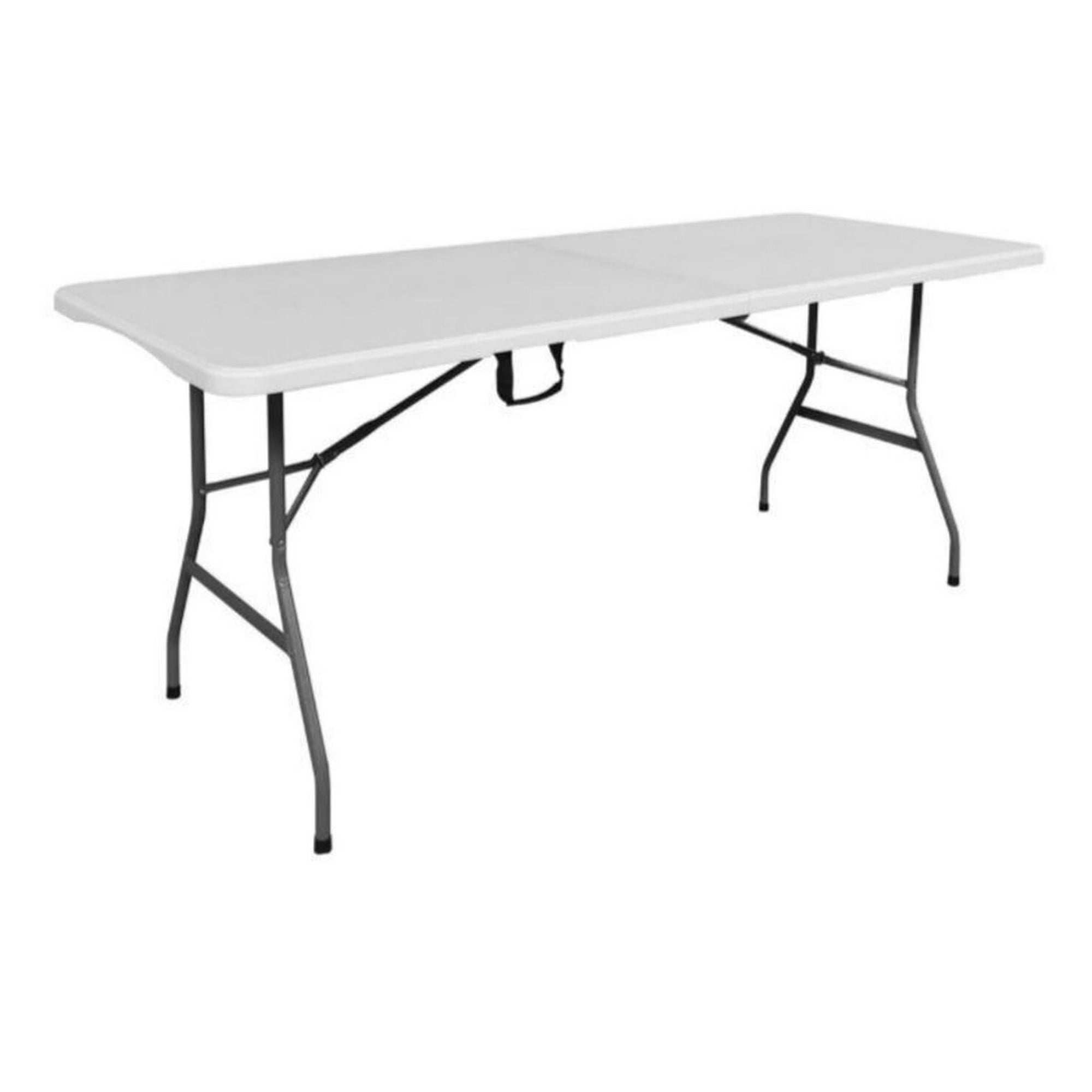 Tododescuento - Mesa Plegable 1.80 Mts Tipo Maleta Con Seguro Blanca