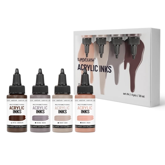 Set De Tintas Acrílicas 4 X 30 Ml Combinación De Colores #4