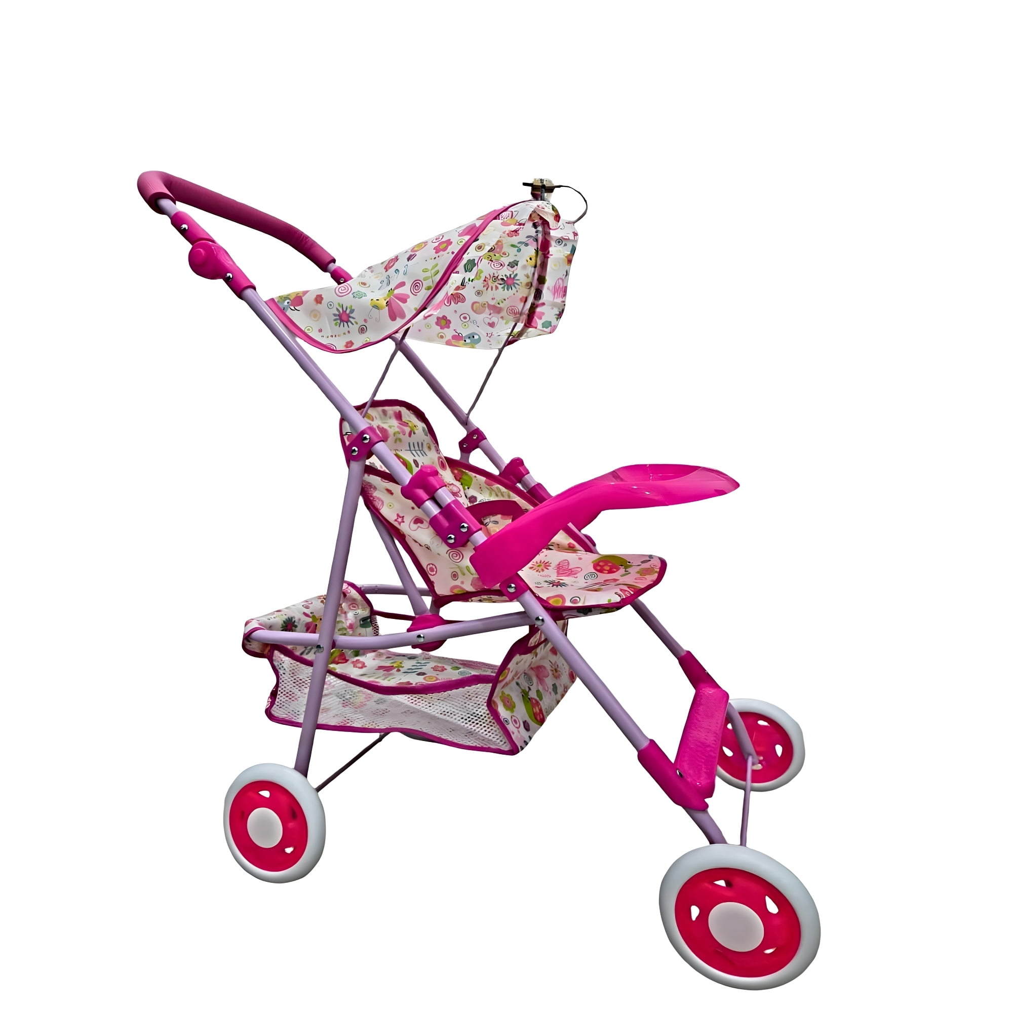 Genérico - Coche Simple Para Muñecas Metalico Grande Rosado
