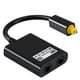 thumbnail image 1 of Adaptador de audio 1 a 2, divisor de cable óptico digital, adaptador de audio de fibra óptica, adaptador distribuidor de fibra óptica, negro, 1 of 5
