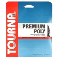 Cuerda De Tenis Tourna Premium Poly Durable, 16 G, Negra