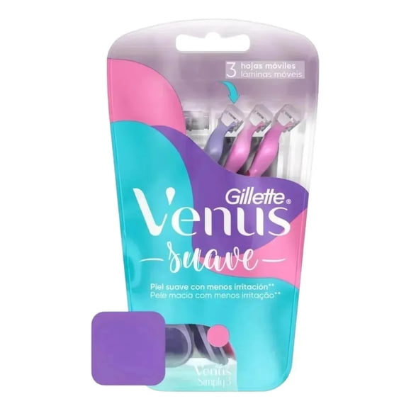 GILLETTE VENUS SUAVE MAQUINAS DE AFEITAR 4 UNIDADES