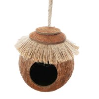 Magideal - Nido De Pájaro De Cáscara De Coco, Juguete Para Pájaros Y Pequeños Animales, Cabaña Para Pájaros, Decoración De Hábitats, Jaula Nido Para Periquitos, Canarios, Pinzones, Pájaros Colgante