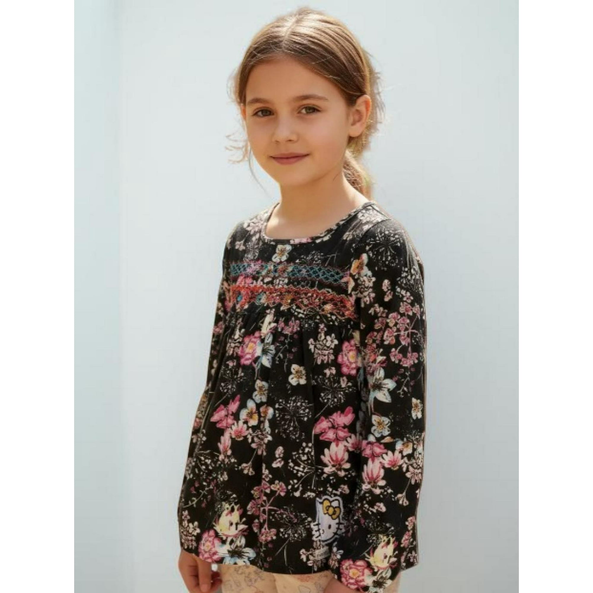 Polera Niña Hello Kitty Gris 6