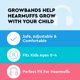 thumbnail image 2 of Diadema Lucid Audio Hearmuffs GrowBand para niños de 0 a 4 años, color rosa y blanco, 2 of 4