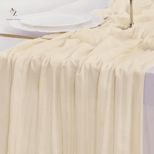 Genérico - Camino Mesa Gasa Rectangular 300X90 Crema