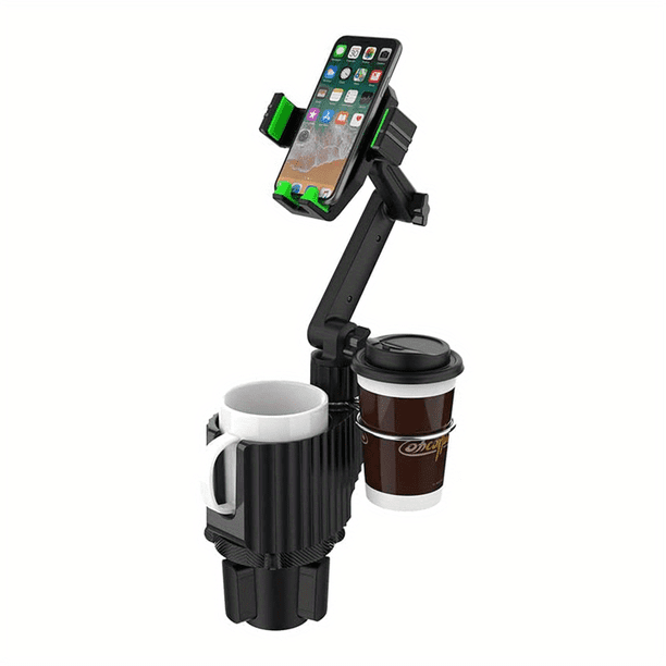 Car Cup Holder Phone Mount,Universal Auto Cell Phone Stand With Drink Expand Cup Holder,360° Rotation Compatible With All Mobile Phones And All Car