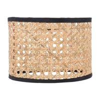 Magideal - Lámpara De Ratán Tejida Pantalla De Lámpara Accesorios De Iluminación Rústica Lámpara Colgante Cubierta De Luz Colgante Accesorio De Iluminación De Te 25Cmx15Cm