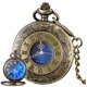 thumbnail image 2 of Reloj de bolsillo Tiong 4,5 cm con números romanos + 2 cadenas, 2 of 9