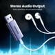 thumbnail image 2 of Adaptador De Audio Externa Usb-a/jack 3.5mm M/h (audio Estereo + Mic) Aluminio Cm383, 2 of 3