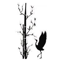 Rienda Libre Graphics - Decomural Bamboo Tree Bird Ws-44168