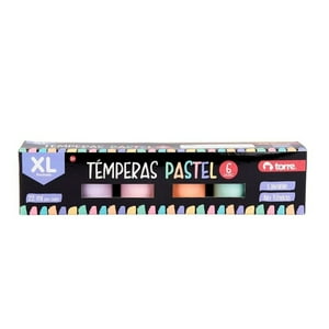 Torre - Pack X 4 Cajas Témperas 6 Colores Pasteles –