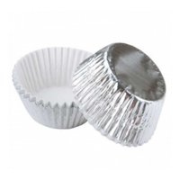 Genérico - Pack X100 Capsula Para Hornear Capsulas Mini Plateados 5Cm