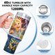 thumbnail image 5 of Magia Extraña Vaso aislado de acero inoxidable con asa, diseño temático, regalo para familia, amigos y fans; incluye pajita y encaja en el portavasos estándar, 40 oz, 5 of 6