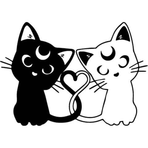 Rienda Libre - Sticker Artemisa & Luna Sailor Moon Auto Camioneta