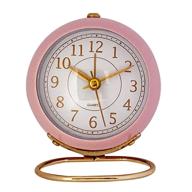 Relojes de mesa pequeños, reloj despertador analógico clásico para habitación infantil, funciona con pilas, para dormitorio, sala de estar, cocina, decoración de interiores.