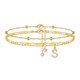 thumbnail image 1 of Pulsera Ursteel S Initial, tobilleras ajustables chapadas en oro de 14 quilates, 1 of 7