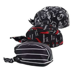 Chef Outfitters - Gorro O Bandana De Cocina Chef Con Lazo Amarrable