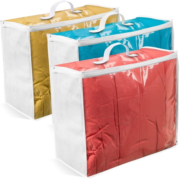 Bolsas de almacenamiento VitalUp de plástico transparente para edredones de 20 x 20 x 8 cm