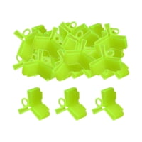 Ioensy - 50 Piezas Ganchos Tapa Fluorescente Amarillo Protección Portátil Triple Gancho Caso